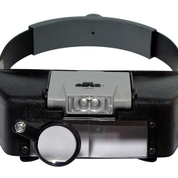Cameras, Photo & Video Illuminated Multi Power Head Magnifier Loupe 2 Lens Loupe 19x19x45x